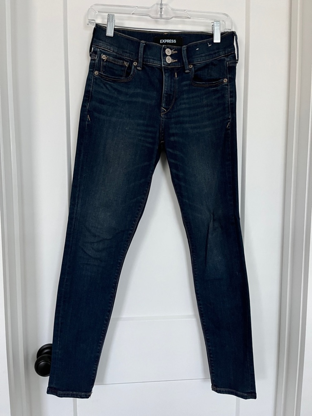 Express Women's Dark Indigo Skinny Jeans